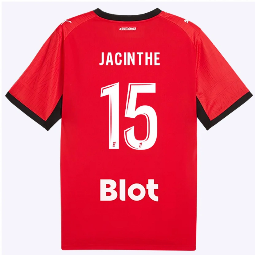 Danxen Kinder Dee-Shawn Jacinthe #15 Rot Schwarz Weiß Heimtrikot Trikot 2026/27 T-Shirt