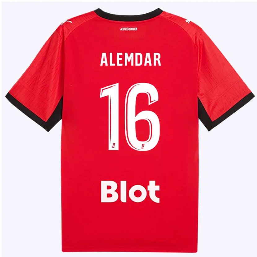 Danxen Kinder Doğan Alemdar #16 Rot Schwarz Weiß Heimtrikot Trikot 2026/27 T-Shirt