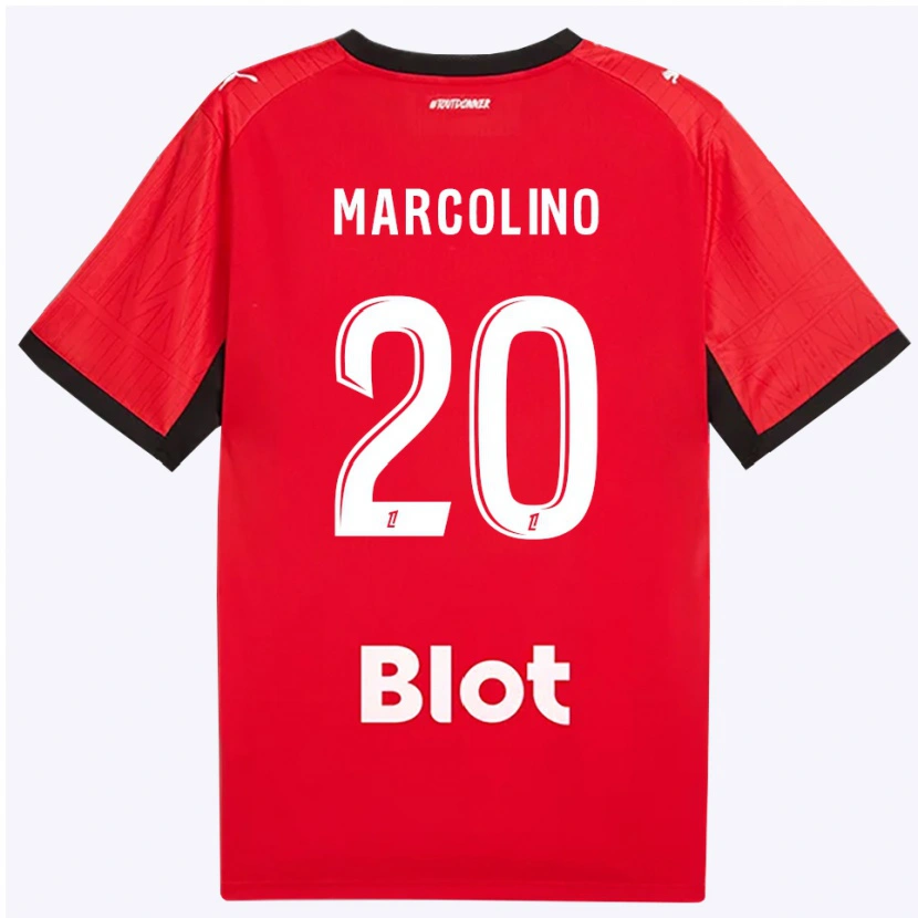 Danxen Kinder Henrick Do Marcolino #20 Rot Schwarz Weiß Heimtrikot Trikot 2026/27 T-Shirt