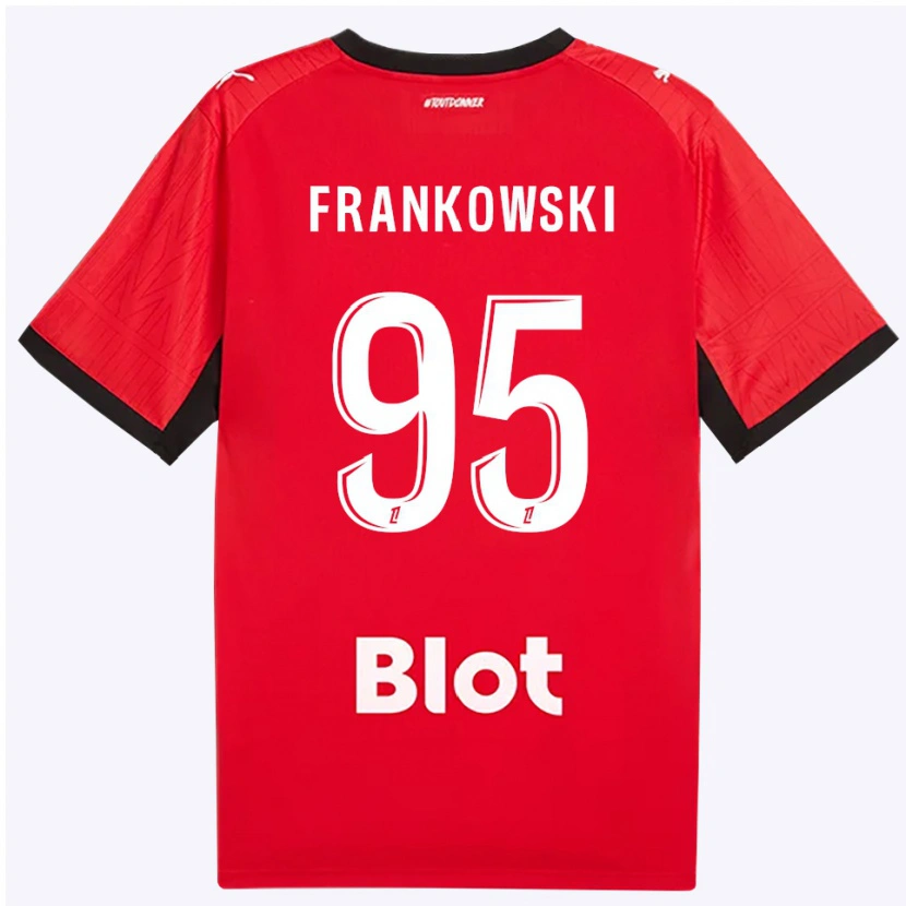 Danxen Kinder Przemyslaw Frankowski #95 Rot Schwarz Weiß Heimtrikot Trikot 2026/27 T-Shirt