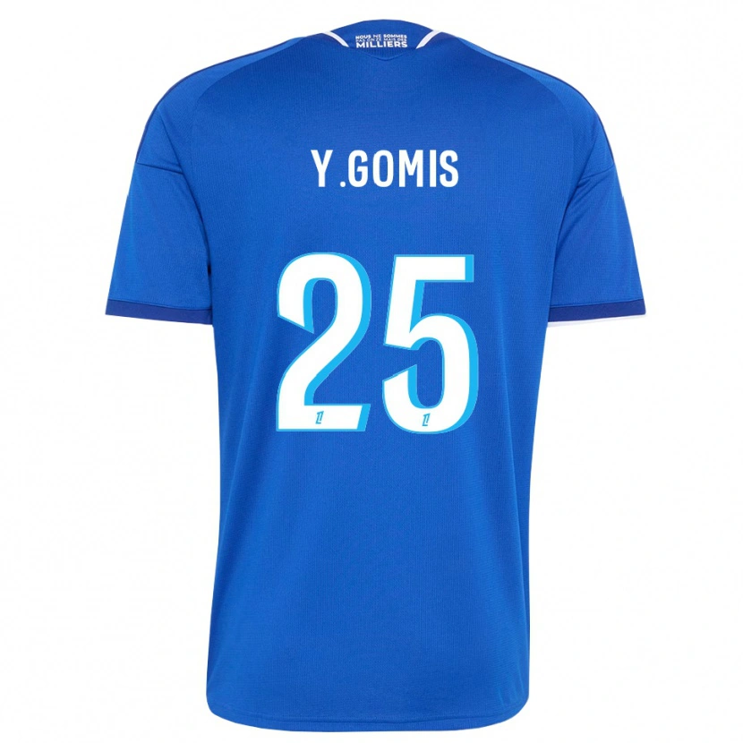 Danxen Kinder Yoni Gomis #25 Königsblau Weiß Heimtrikot Trikot 2026/27 T-Shirt