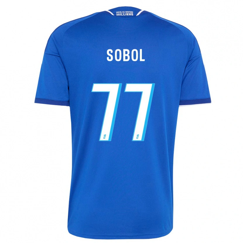 Danxen Kinder Eduard Sobol #77 Königsblau Weiß Heimtrikot Trikot 2026/27 T-Shirt