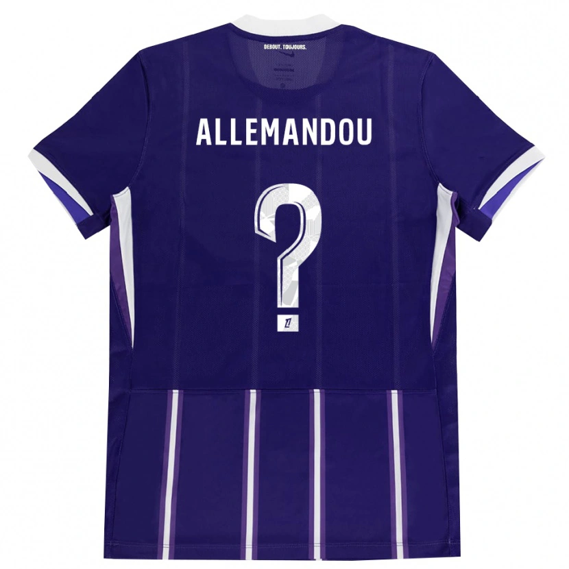 Danxen Kinder Teddy Allemandou #0 Lila Weiß Heimtrikot Trikot 2026/27 T-Shirt