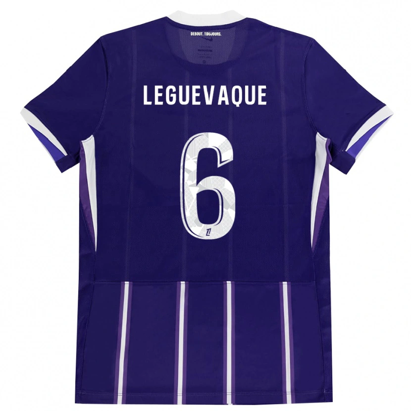 Danxen Kinder Laurie Leguevaque #6 Lila Weiß Heimtrikot Trikot 2026/27 T-Shirt