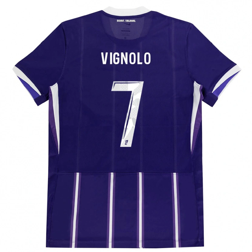 Danxen Kinder Julián Vignolo #7 Lila Weiß Heimtrikot Trikot 2026/27 T-Shirt