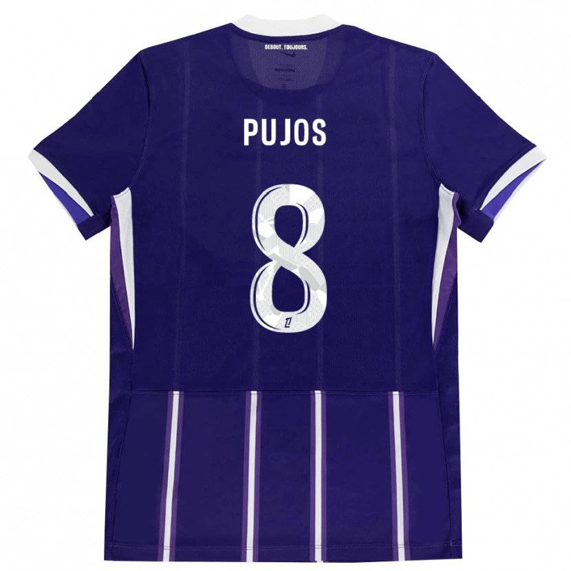 Danxen Kinder Lenny Pujos #8 Lila Weiß Heimtrikot Trikot 2026/27 T-Shirt