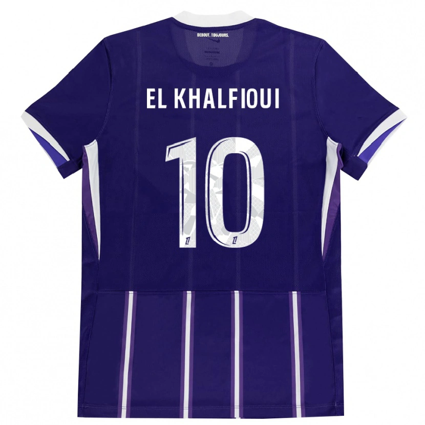 Danxen Kinder Zakari El Khalfioui #10 Lila Weiß Heimtrikot Trikot 2026/27 T-Shirt