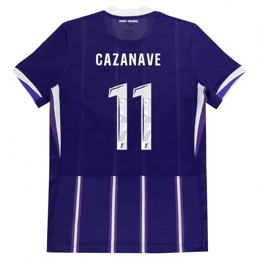 Danxen Kinder Julie Cazanave #11 Lila Weiß Heimtrikot Trikot 2026/27 T-Shirt