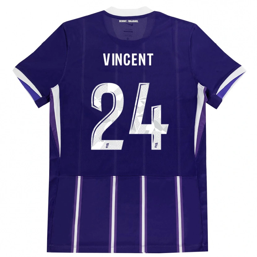 Danxen Kinder Magalie Vincent #24 Lila Weiß Heimtrikot Trikot 2026/27 T-Shirt