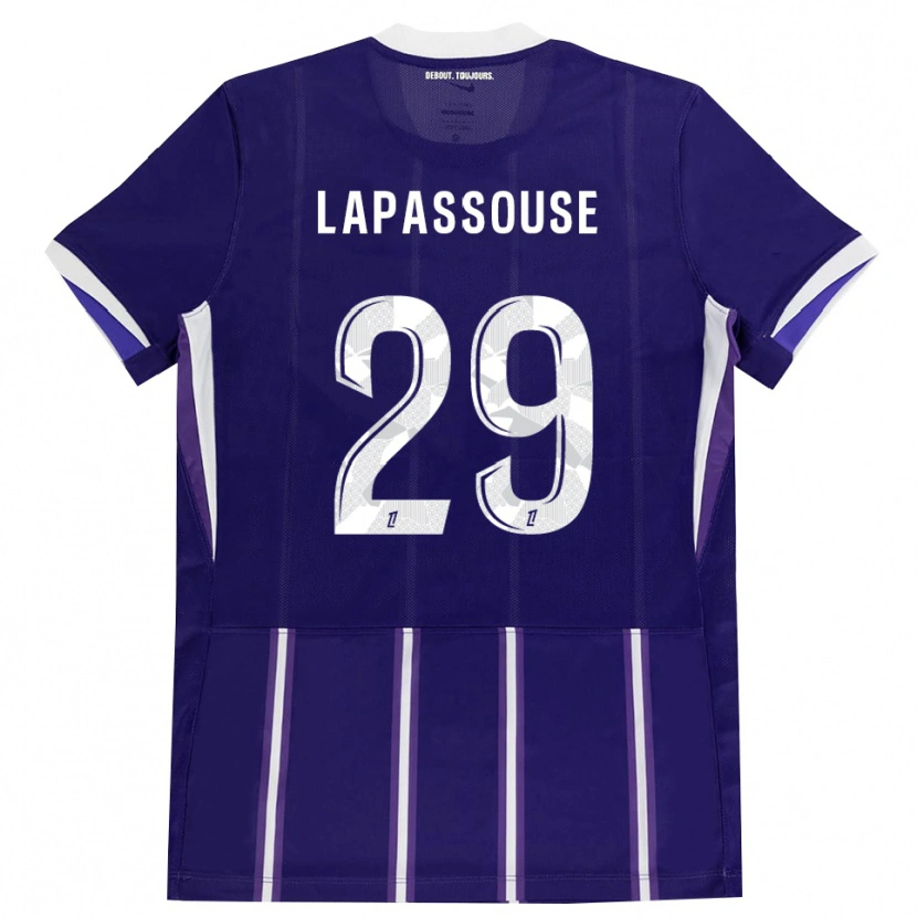 Danxen Kinder Louna Lapassouse #29 Lila Weiß Heimtrikot Trikot 2026/27 T-Shirt