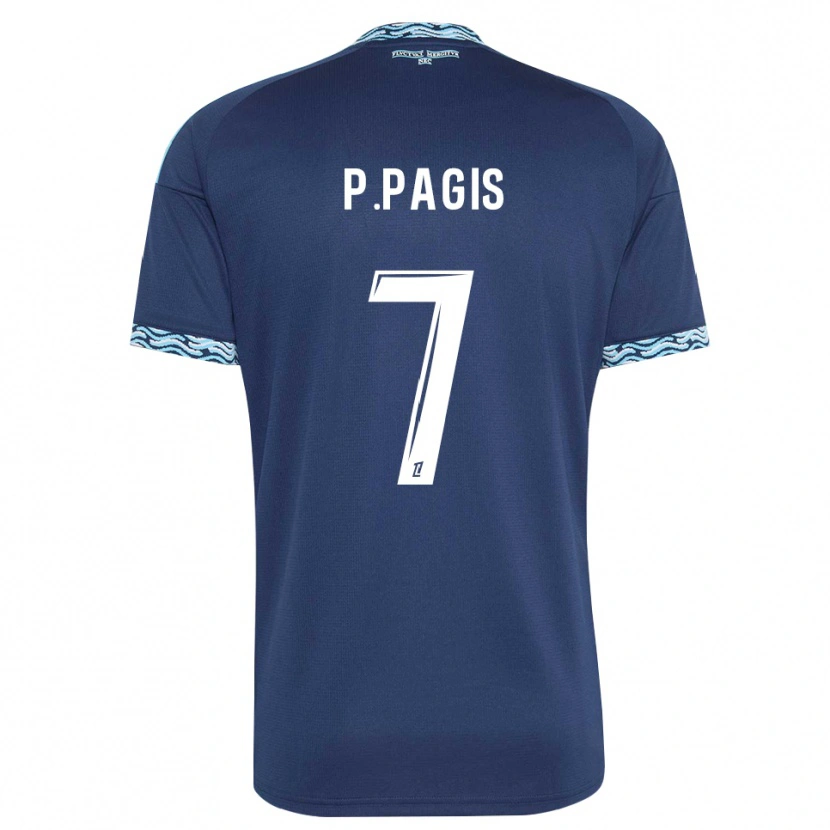 Danxen Kinder Pablo Pagis #7 Stahlblau Weiß Heimtrikot Trikot 2026/27 T-Shirt
