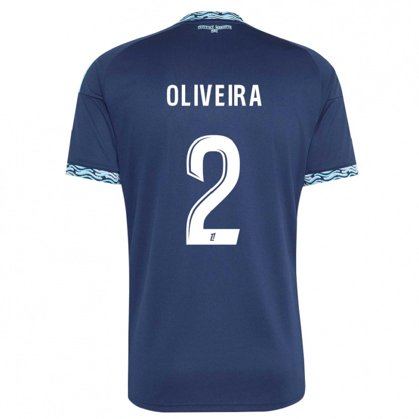 Danxen Kinder Jean-Louis Oliveira #2 Stahlblau Weiß Heimtrikot Trikot 2026/27 T-Shirt