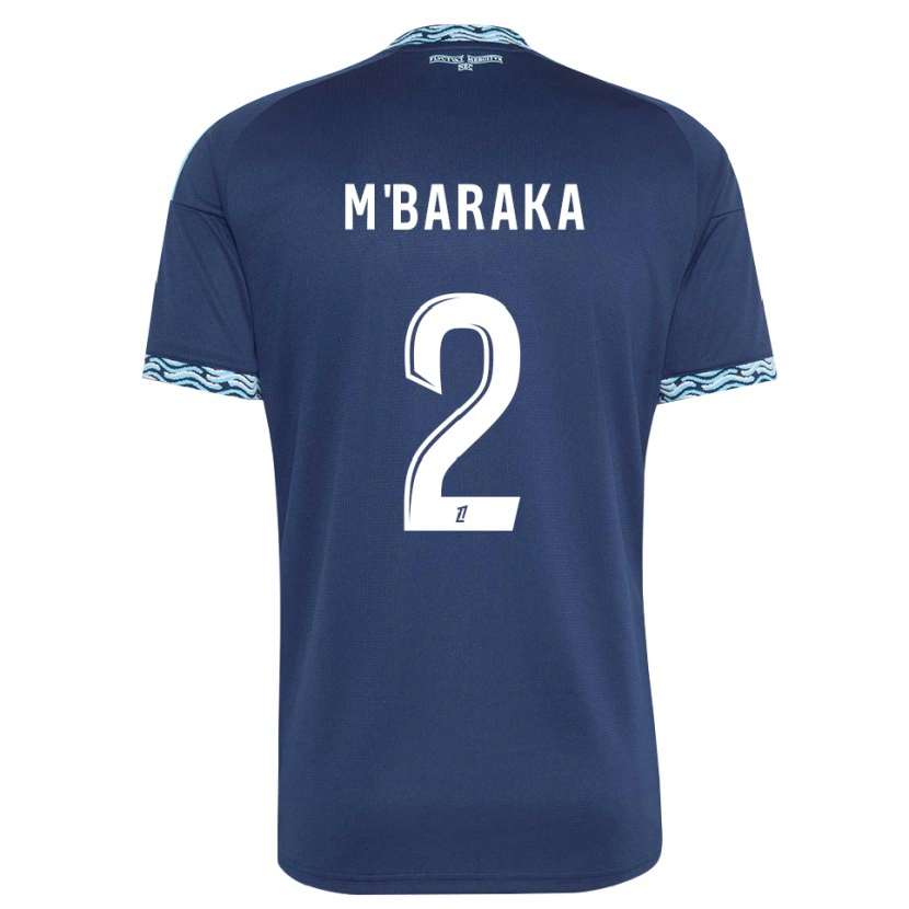 Danxen Kinder Abdallah M'baraka #2 Stahlblau Weiß Heimtrikot Trikot 2026/27 T-Shirt