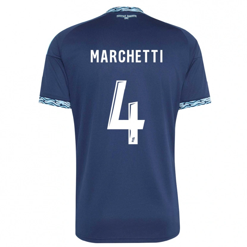 Danxen Kinder Vincent Marchetti #4 Stahlblau Weiß Heimtrikot Trikot 2026/27 T-Shirt