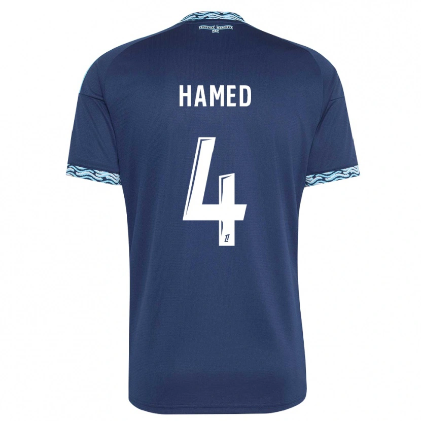 Danxen Kinder Noah Hamed #4 Stahlblau Weiß Heimtrikot Trikot 2026/27 T-Shirt