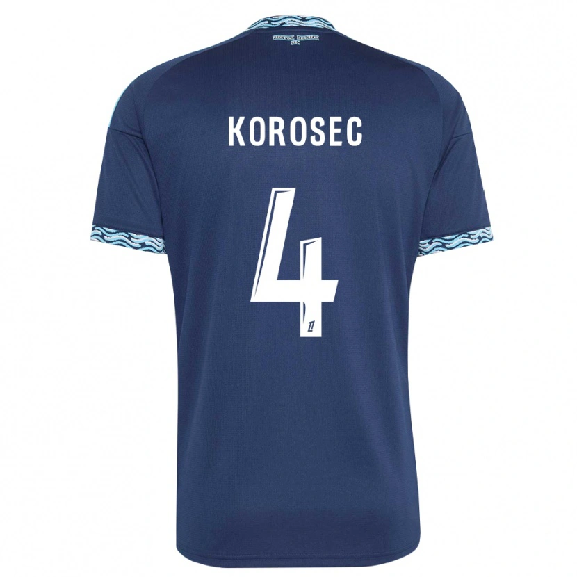 Danxen Kinder Kaja Korošec #4 Stahlblau Weiß Heimtrikot Trikot 2026/27 T-Shirt