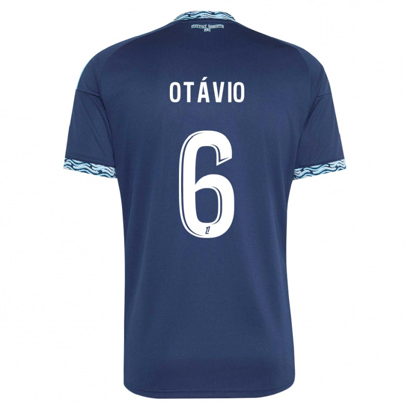 Danxen Kinder Otávio Ataíde Da Silva #6 Stahlblau Weiß Heimtrikot Trikot 2026/27 T-Shirt