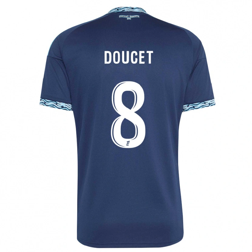 Danxen Kinder Lohann Doucet #8 Stahlblau Weiß Heimtrikot Trikot 2026/27 T-Shirt
