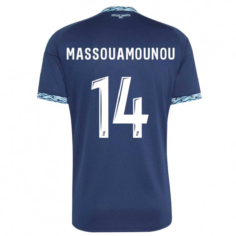 Danxen Kinder Patino Massouamounou #14 Stahlblau Weiß Heimtrikot Trikot 2026/27 T-Shirt