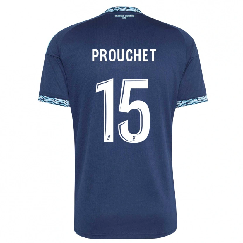 Danxen Kinder Killian Prouchet #15 Stahlblau Weiß Heimtrikot Trikot 2026/27 T-Shirt