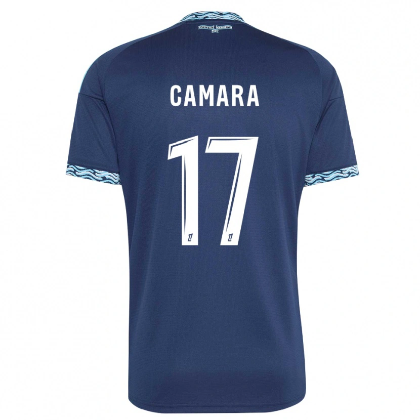 Danxen Kinder Adama Camara #17 Stahlblau Weiß Heimtrikot Trikot 2026/27 T-Shirt