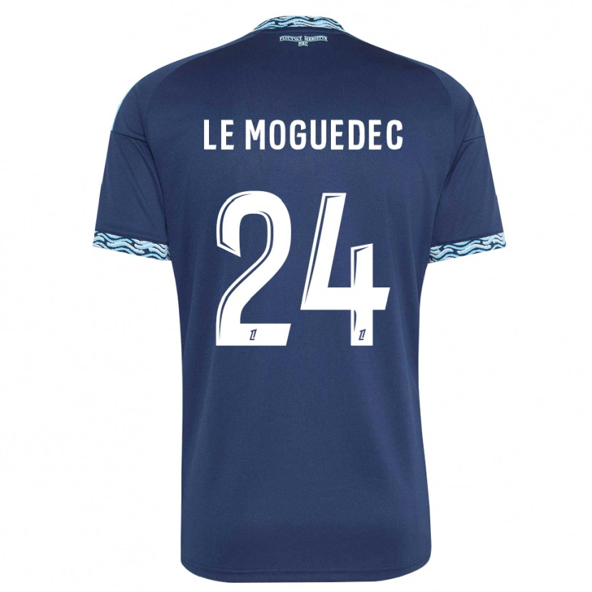 Danxen Kinder Anaële Le Moguedec #24 Stahlblau Weiß Heimtrikot Trikot 2026/27 T-Shirt