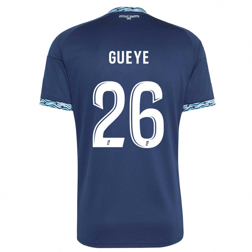 Danxen Kinder Lamine Gueye #26 Stahlblau Weiß Heimtrikot Trikot 2026/27 T-Shirt