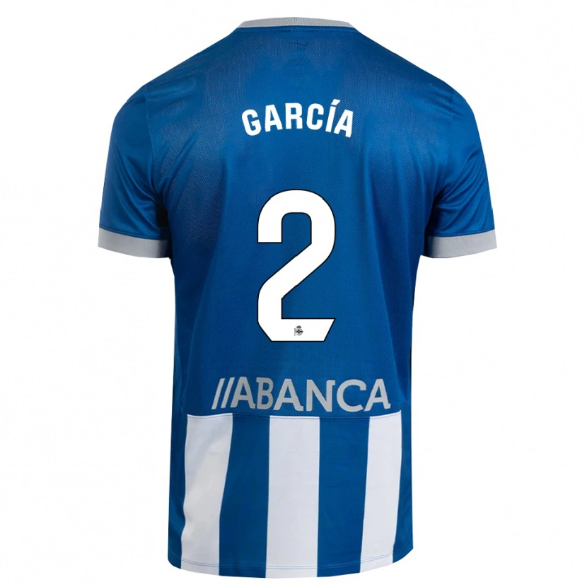 Danxen Kinder Pablo García #2 Blau Grau Weiß Heimtrikot Trikot 2026/27 T-Shirt