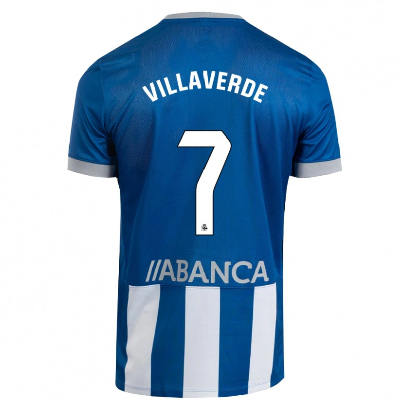 Danxen Kinder Hugo Villaverde #7 Blau Grau Weiß Heimtrikot Trikot 2026/27 T-Shirt