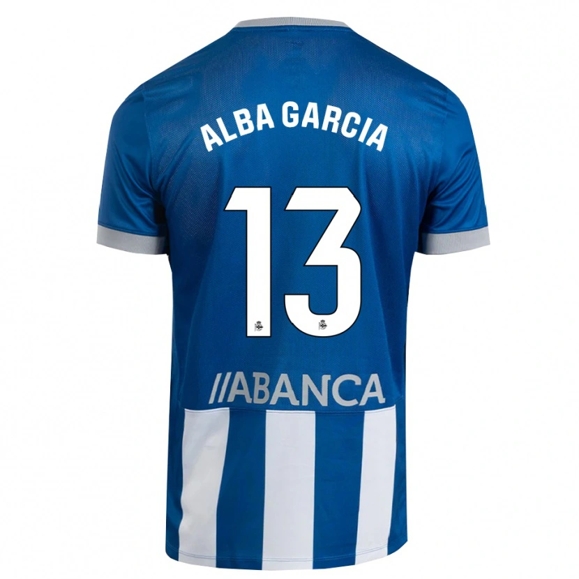 Danxen Kinder Lucía Alba García #13 Blau Grau Weiß Heimtrikot Trikot 2026/27 T-Shirt