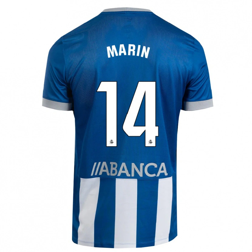 Danxen Kinder Ainhoa Marín #14 Blau Grau Weiß Heimtrikot Trikot 2026/27 T-Shirt