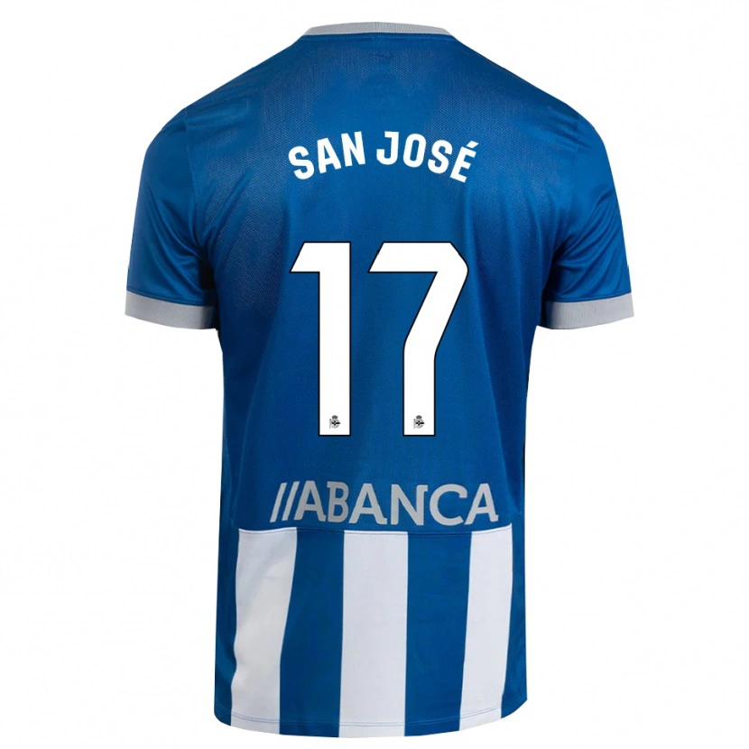 Danxen Kinder Koke San José #17 Blau Grau Weiß Heimtrikot Trikot 2026/27 T-Shirt