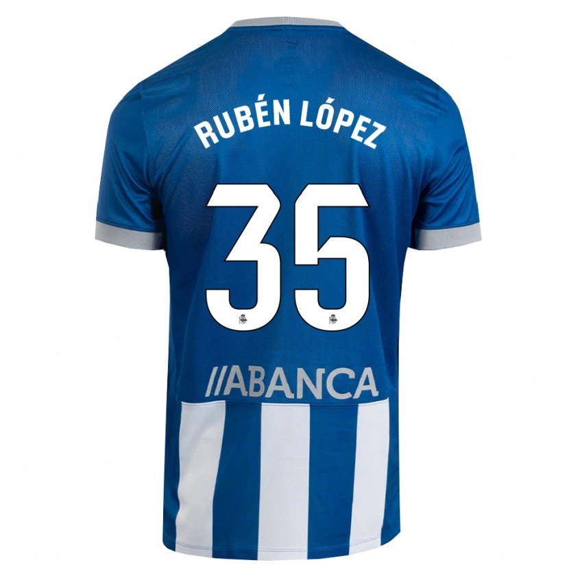 Danxen Kinder Rubén López #35 Blau Grau Weiß Heimtrikot Trikot 2026/27 T-Shirt