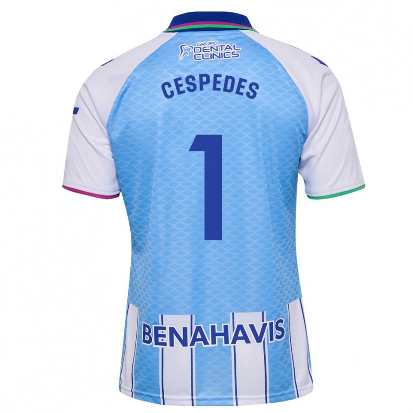 Danxen Kinder Andrés Céspedes #1 Tief Himmelblau Weiß Heimtrikot Trikot 2026/27 T-Shirt
