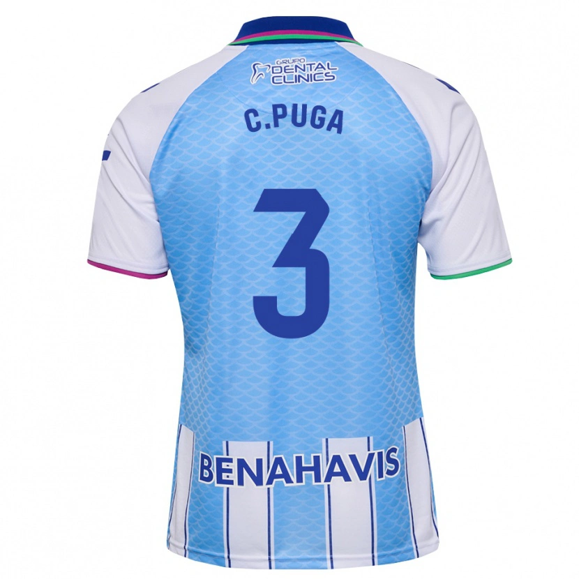 Danxen Kinder Carlos Puga #3 Tief Himmelblau Weiß Heimtrikot Trikot 2026/27 T-Shirt