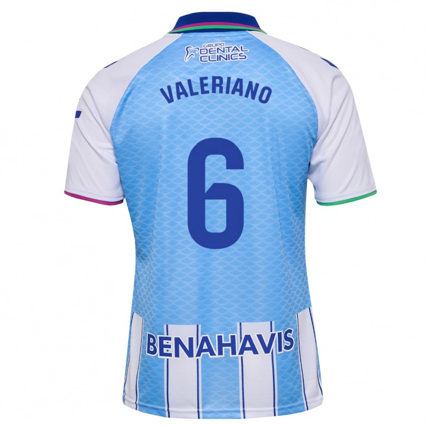 Danxen Kinder Nerea Valeriano Martínez #6 Tief Himmelblau Weiß Heimtrikot Trikot 2026/27 T-Shirt