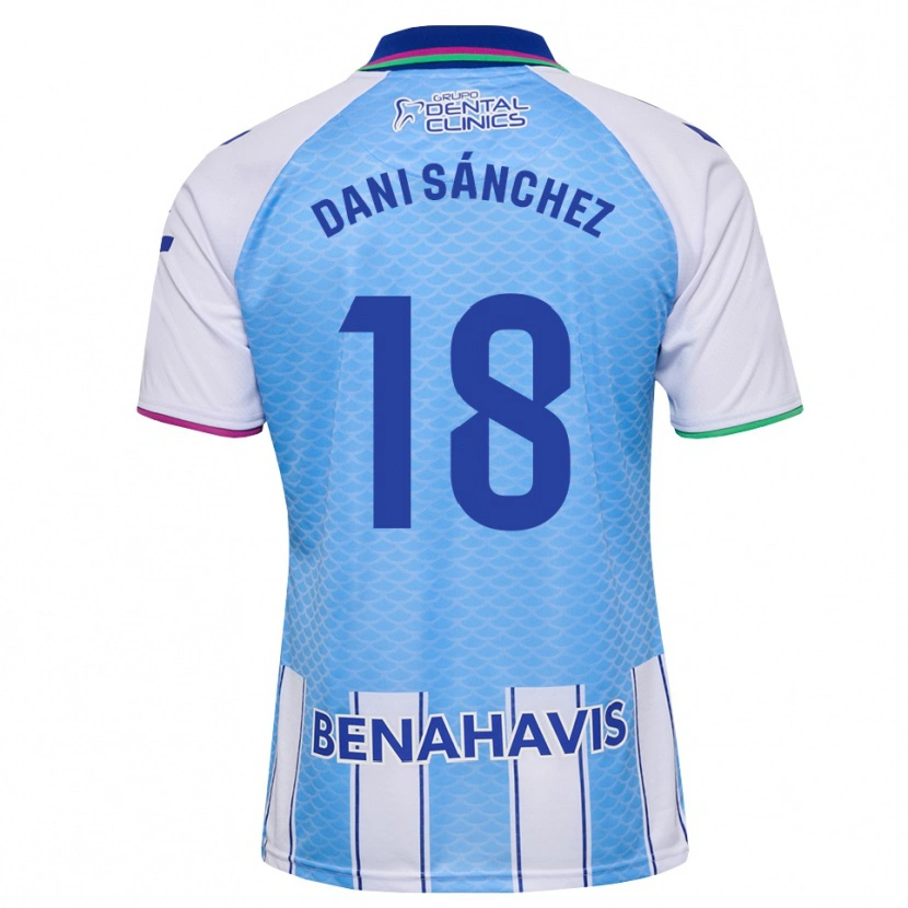 Danxen Kinder Dani Sánchez #18 Tief Himmelblau Weiß Heimtrikot Trikot 2026/27 T-Shirt