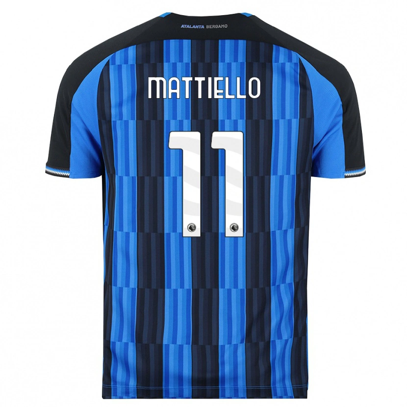 Danxen Kinder Federico Mattiello #11 Blau Schwarz Rot Heimtrikot Trikot 2026/27 T-Shirt