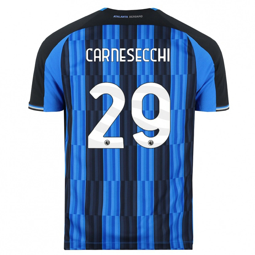 Danxen Kinder Marco Carnesecchi #29 Blau Schwarz Rot Heimtrikot Trikot 2026/27 T-Shirt