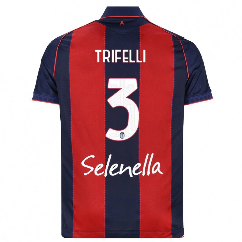 Danxen Kinder Edoardo Trifelli #3 Königsblau Rot Weiß Heimtrikot Trikot 2026/27 T-Shirt