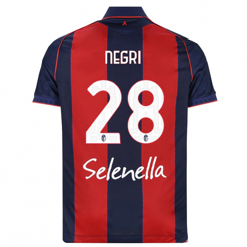 Danxen Kinder Simone Negri #28 Königsblau Rot Weiß Heimtrikot Trikot 2026/27 T-Shirt