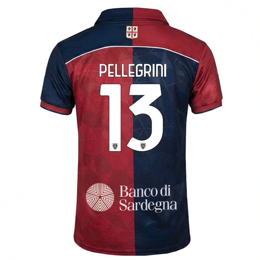 Danxen Kinder Nicolò Pellegrini #13 Burgund Rot Königsblau Heimtrikot Trikot 2026/27 T-Shirt