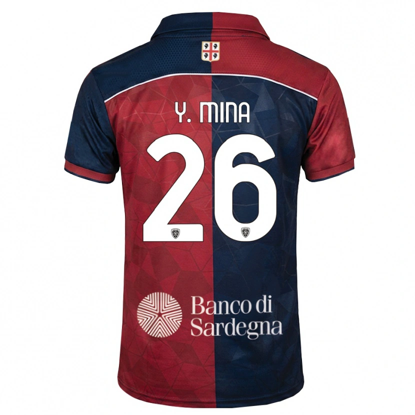 Danxen Kinder Yerry Mina #26 Burgund Rot Königsblau Heimtrikot Trikot 2026/27 T-Shirt