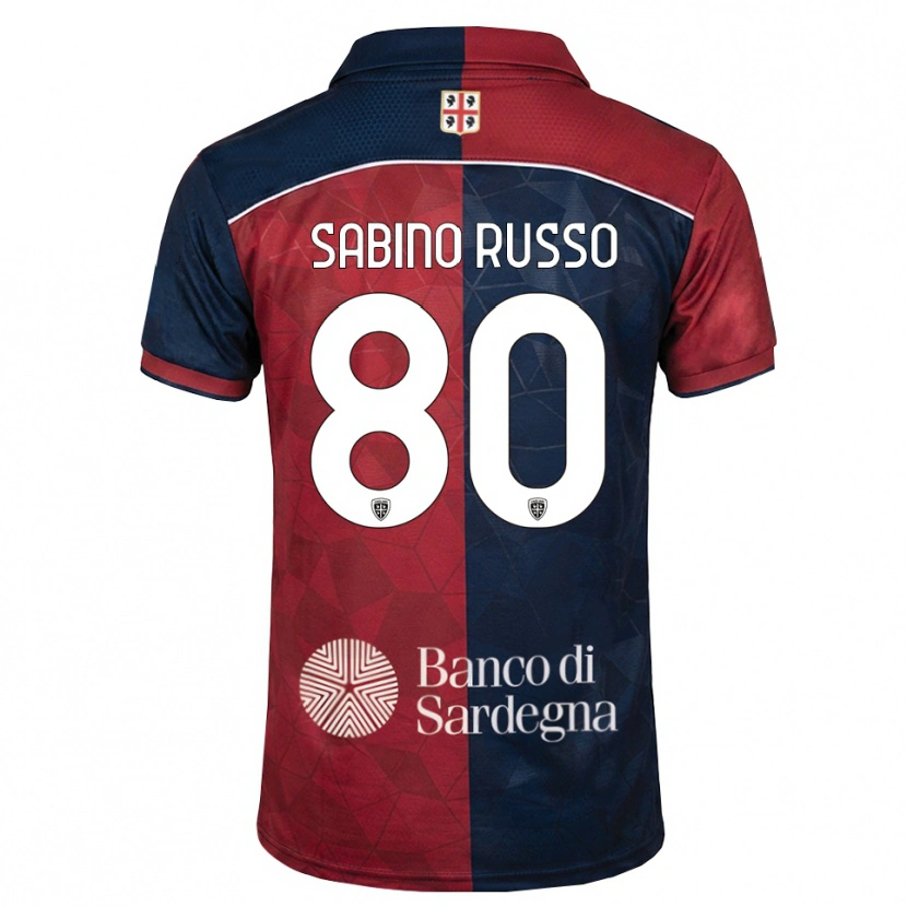 Danxen Kinder Alessandro Sabino Russo #80 Burgund Rot Königsblau Heimtrikot Trikot 2026/27 T-Shirt
