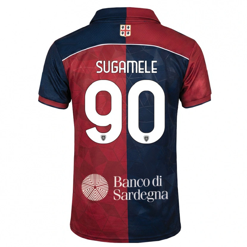 Danxen Kinder Alessandro Sugamele #90 Burgund Rot Königsblau Heimtrikot Trikot 2026/27 T-Shirt