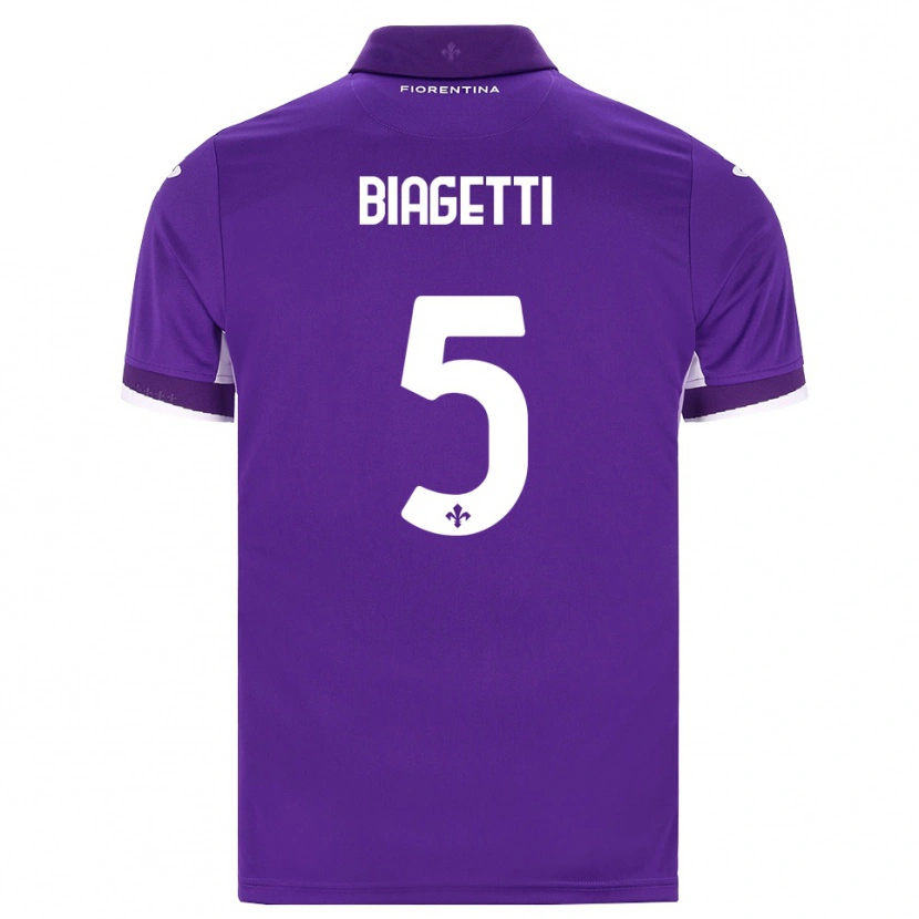 Danxen Kinder Christian Biagetti #5 Lila Weiß Pink Heimtrikot Trikot 2026/27 T-Shirt