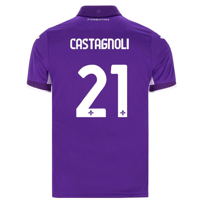 Danxen Kinder Filippo Castagnoli #21 Lila Weiß Pink Heimtrikot Trikot 2026/27 T-Shirt