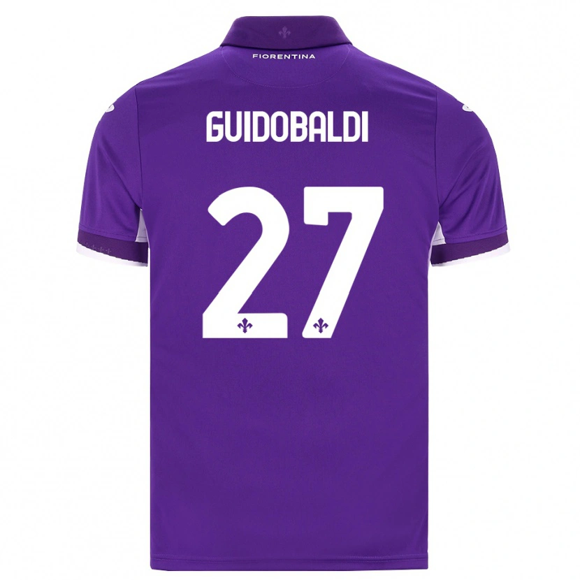 Danxen Kinder Filippo Guidobaldi #27 Lila Weiß Pink Heimtrikot Trikot 2026/27 T-Shirt