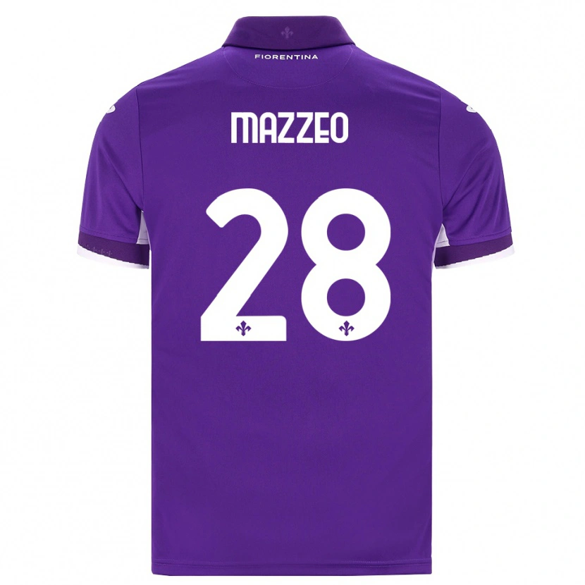 Danxen Kinder Brando Mazzeo #28 Lila Weiß Pink Heimtrikot Trikot 2026/27 T-Shirt