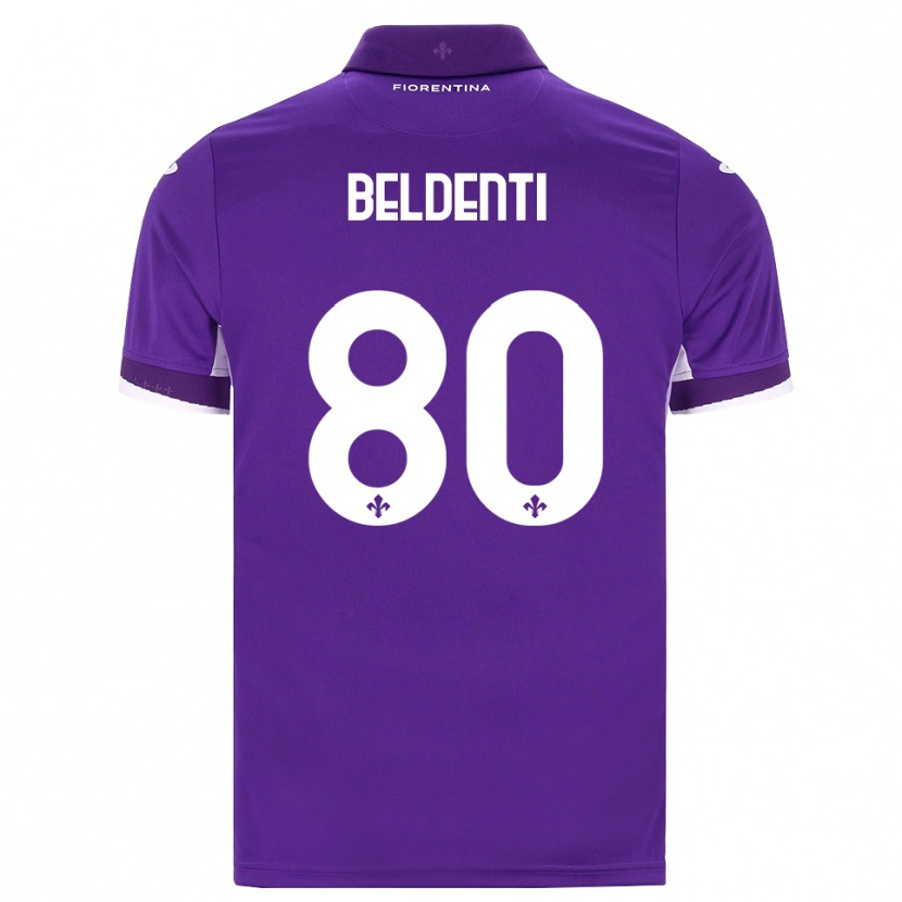 Danxen Kinder Dennis Beldenti #80 Lila Weiß Pink Heimtrikot Trikot 2026/27 T-Shirt